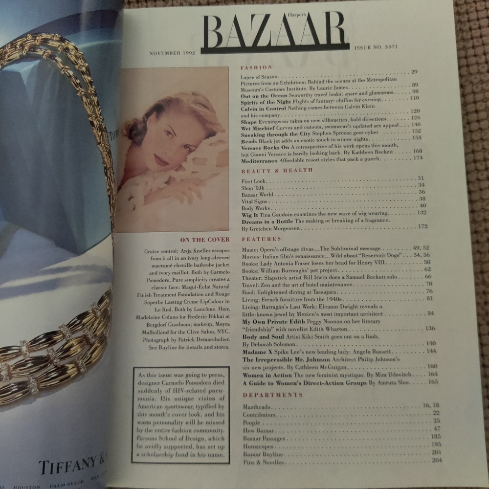1992 Harper's Bazaar Magazine - November Issue - Picture 4 of 17